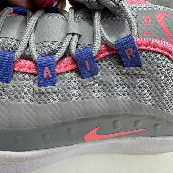 Nike Air Max Girls Running Sneakers Gray Pink Cushioned Athletic Shoes Size 3Y - Picture 9 of 12